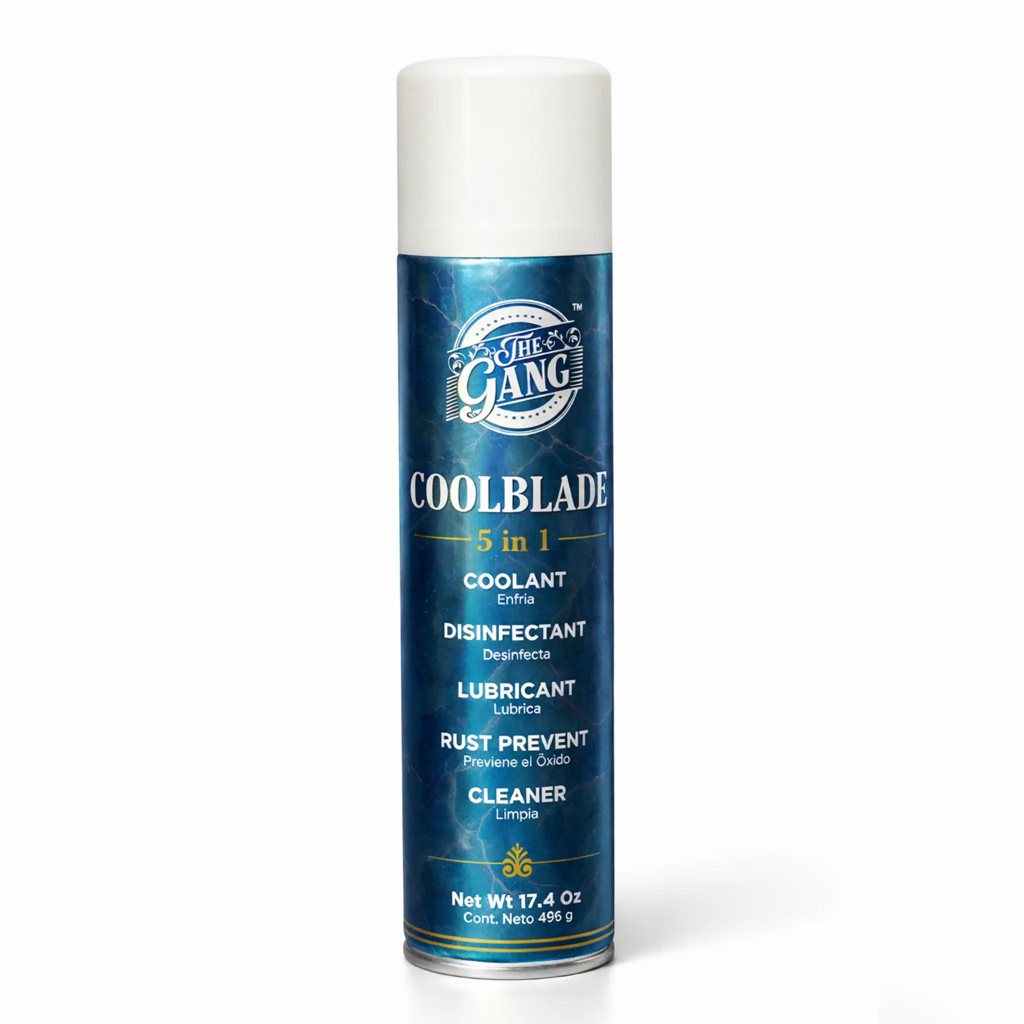 Spray refrigerante The Gang 5 en 1 para máquinas barbería Cool Blade 495 ml