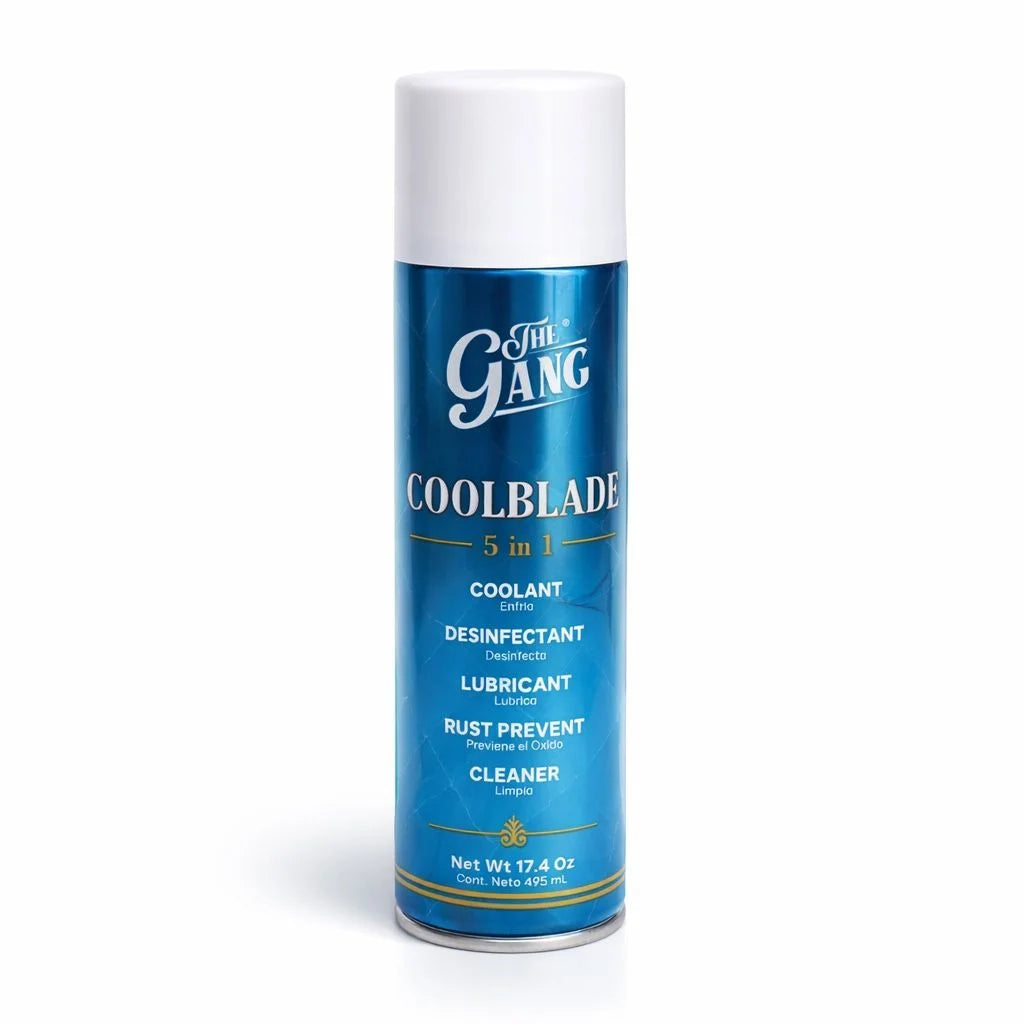 Spray refrigerante The Gang 5 en 1 para máquinas barbería Cool Blade x 236 ml